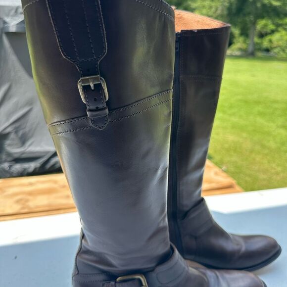 Corsa Como Elegant Brown Leather Riding Boots - Picture 2 of 9